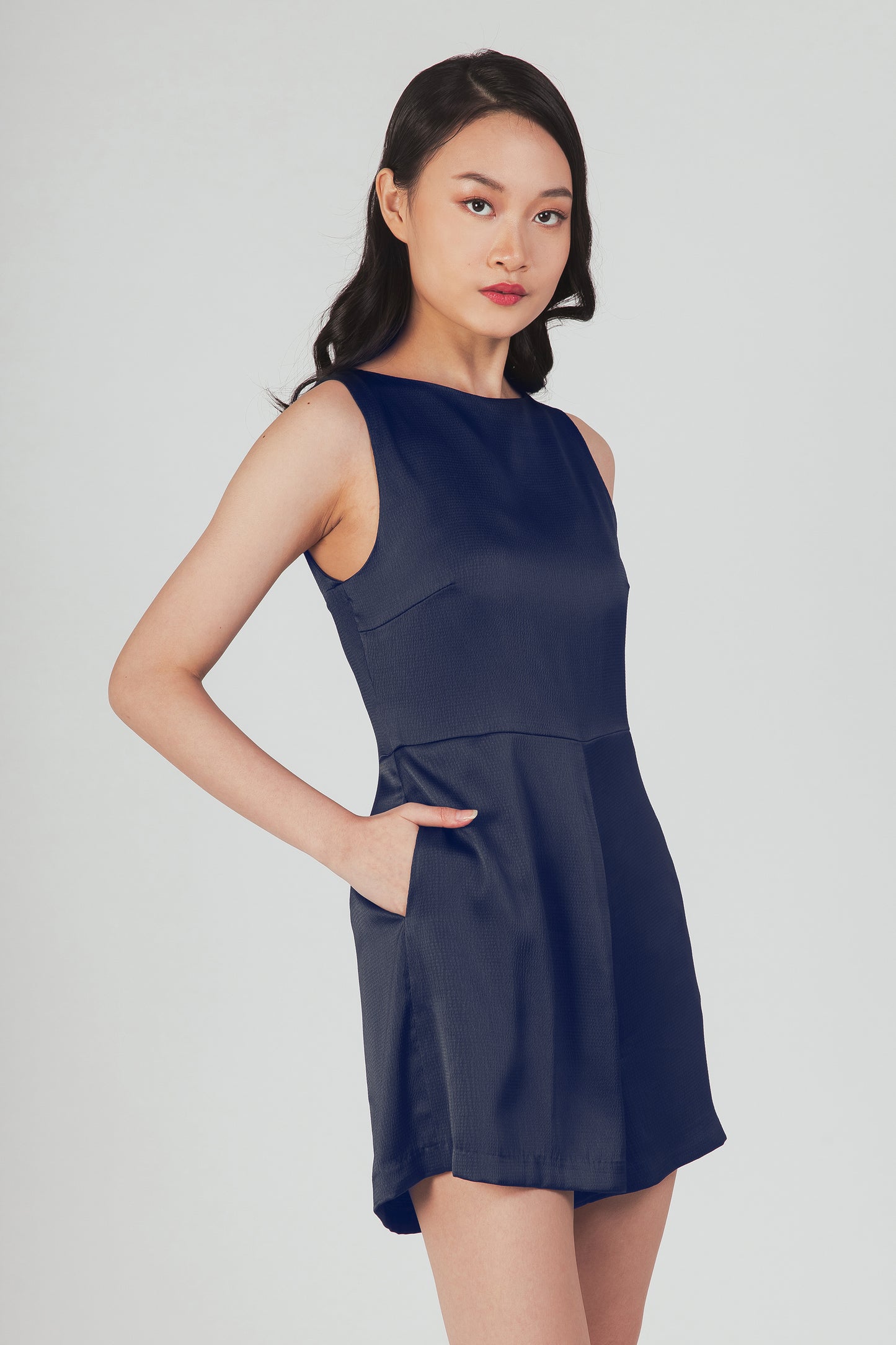 Romper With Cutout Detail - Navy