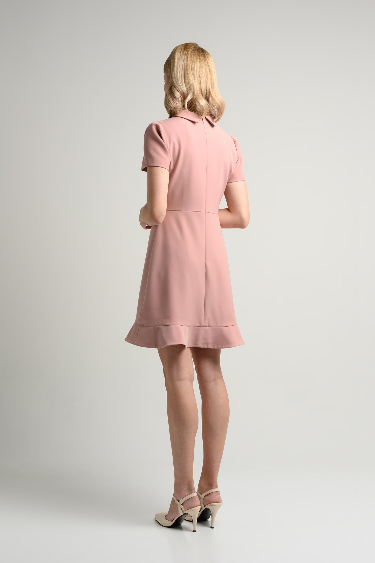 Peter Pan Collar Dress - Blush