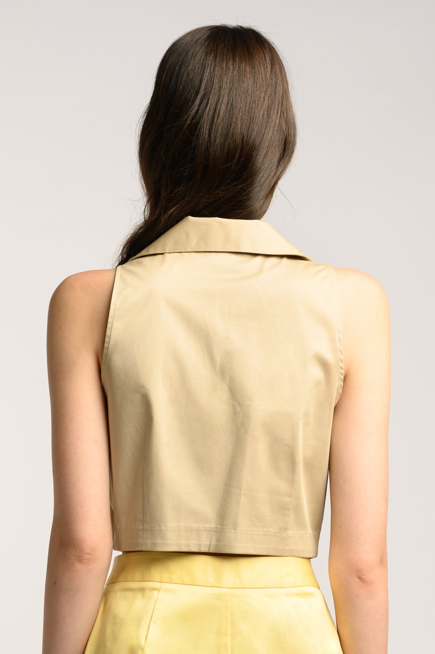 Collared Crop Shirt - Oat