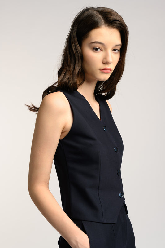 Classic Vest Top - Navy