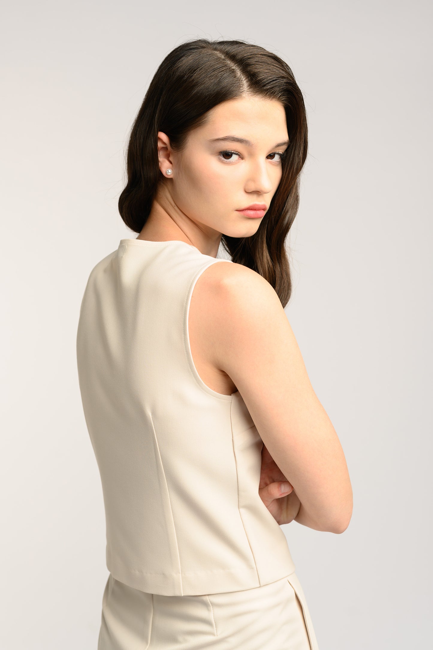 Classic Vest Top - Cream