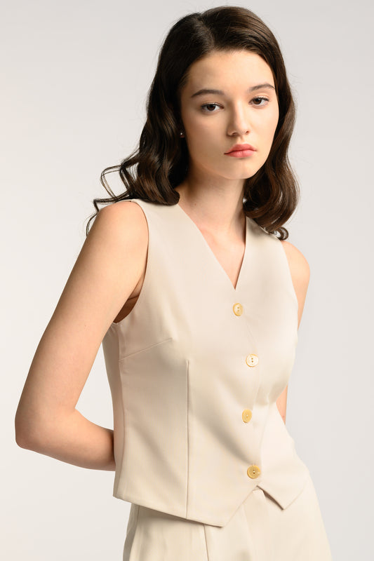 Classic Vest Top - Cream
