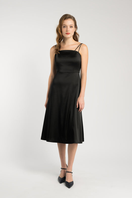 Strappy Cocktail Dress - Black