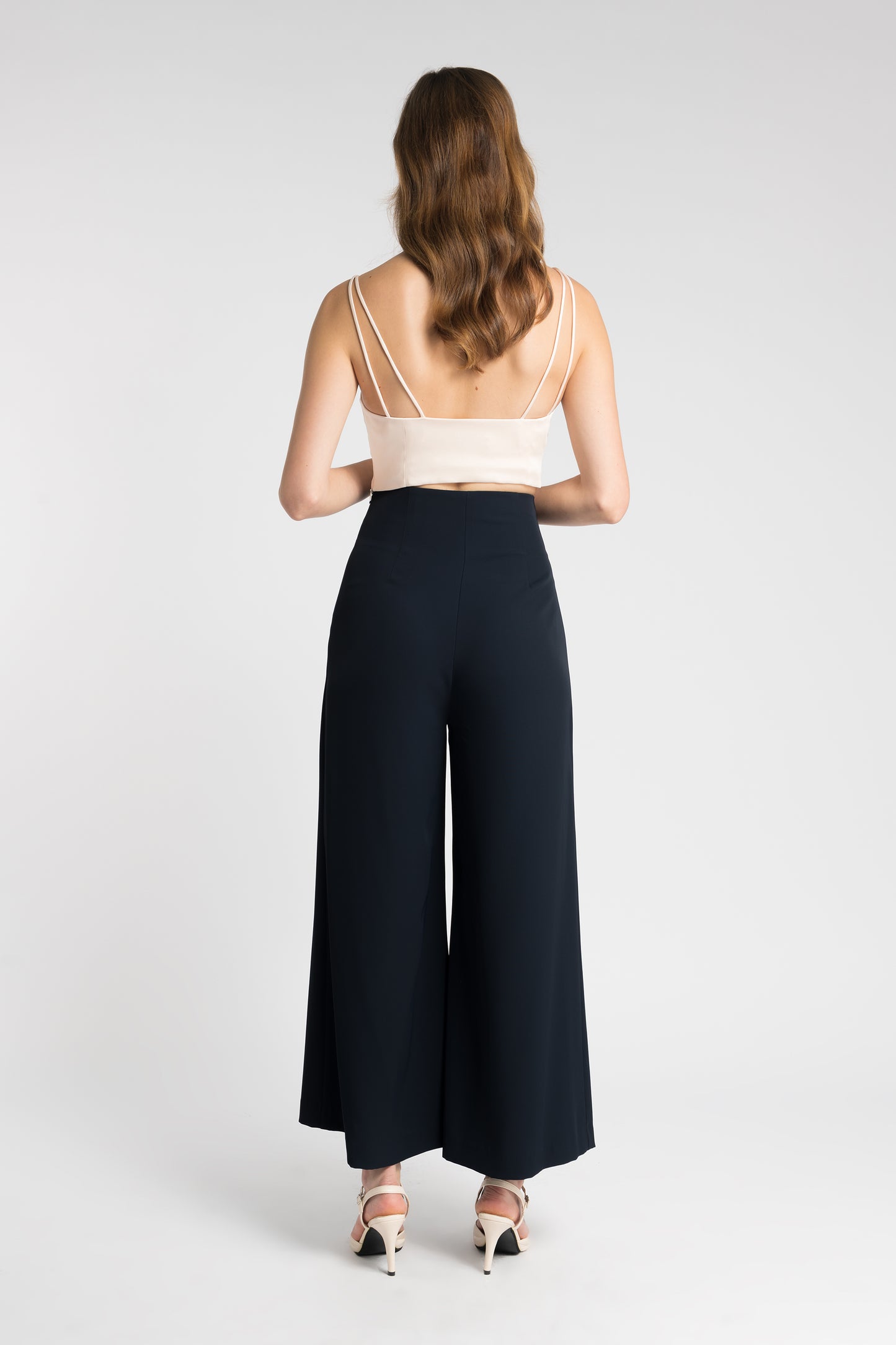Wide-Leg Pants - Navy
