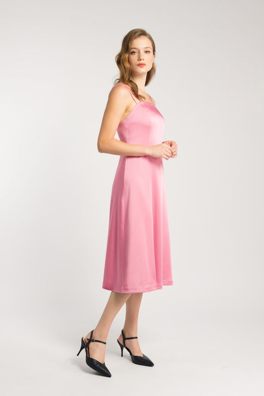 Strappy Cocktail Dress - French Rose