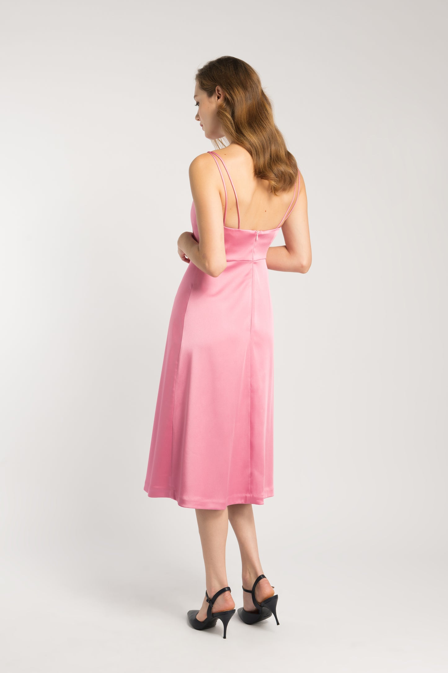 Strappy Cocktail Dress - French Rose
