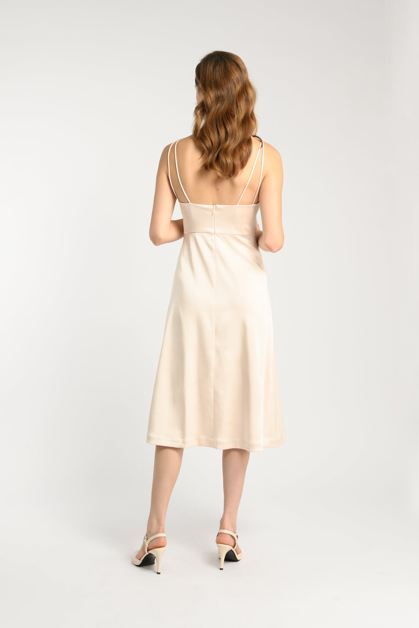 Strappy Cocktail Dress - Champagne
