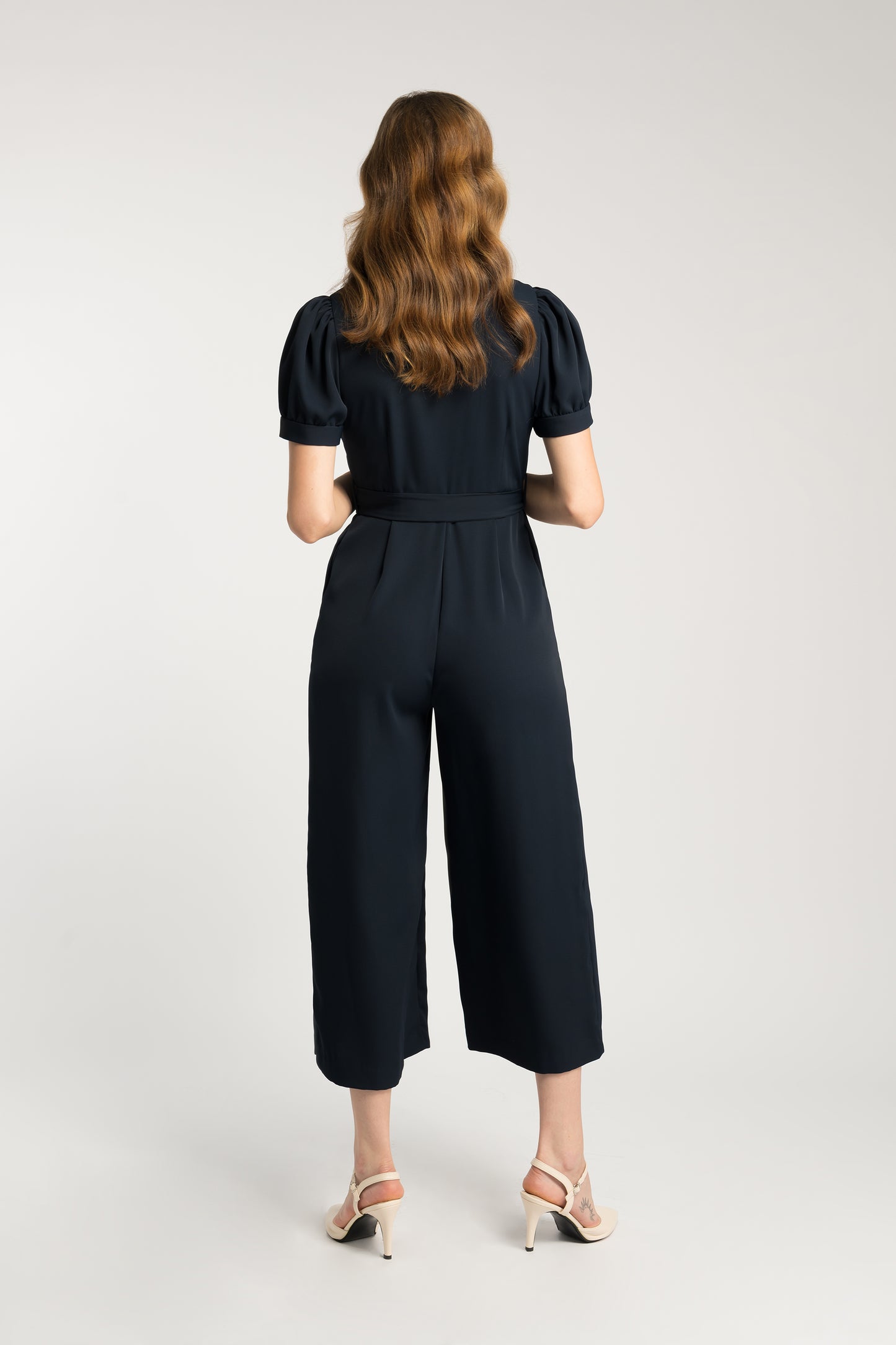 Straight-Leg Jumpsuit - Navy