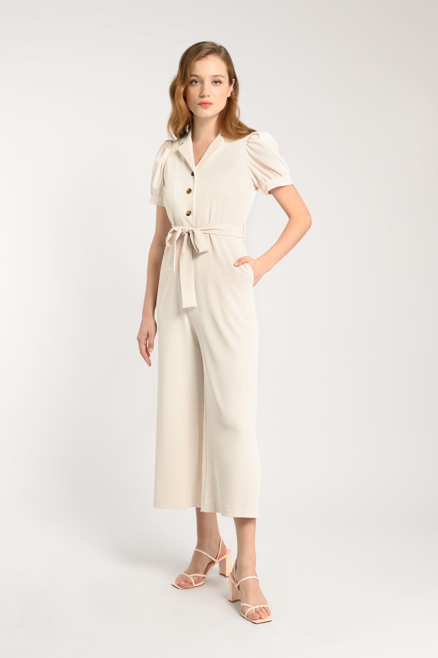 Straight-Leg Jumpsuit - Ivory