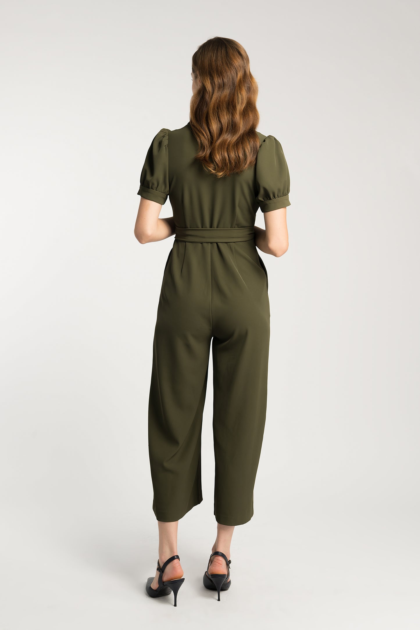 Straight-Leg Jumpsuit - Olive