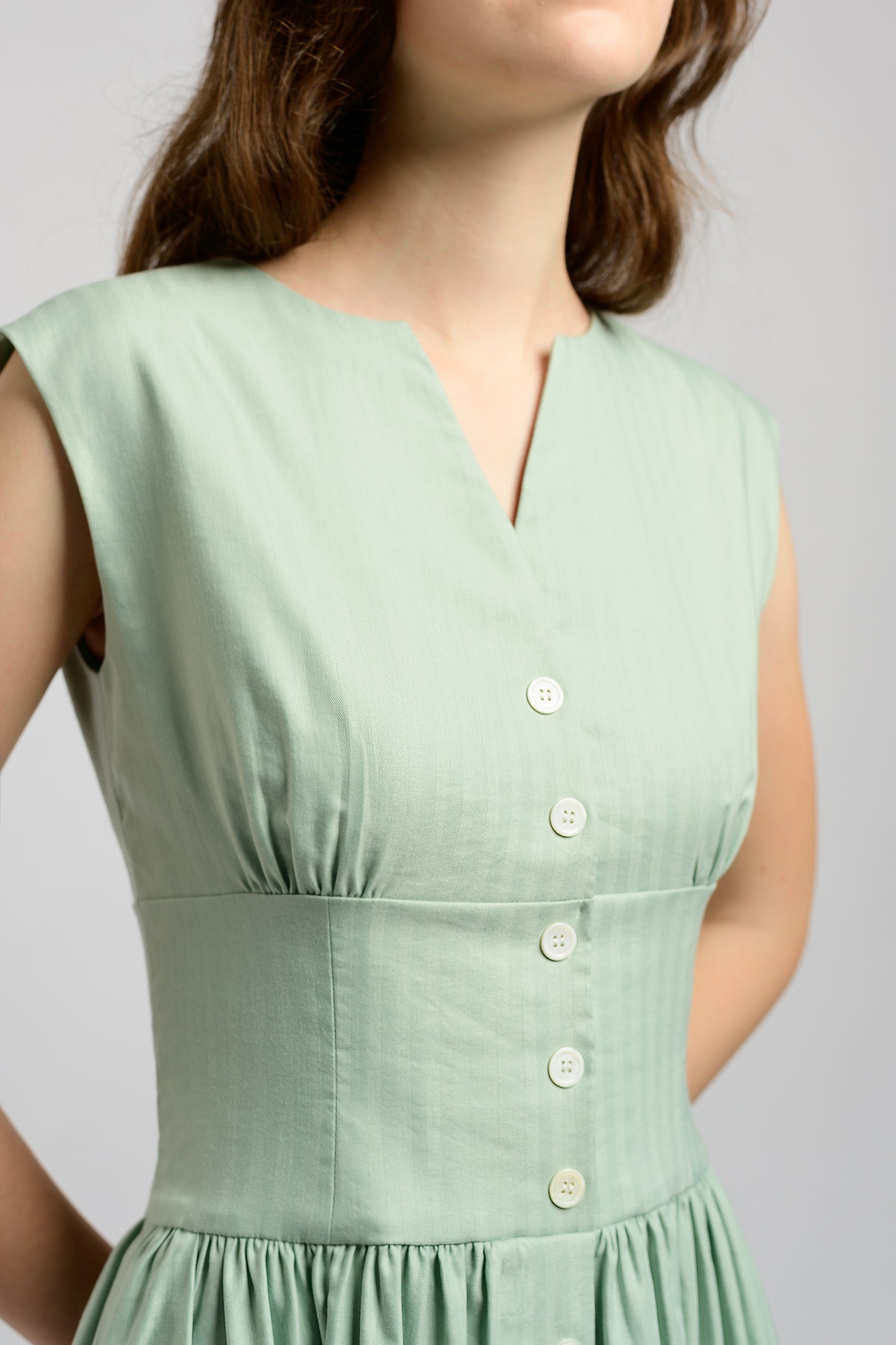 Buttoned-Down Tea Dress - Mint
