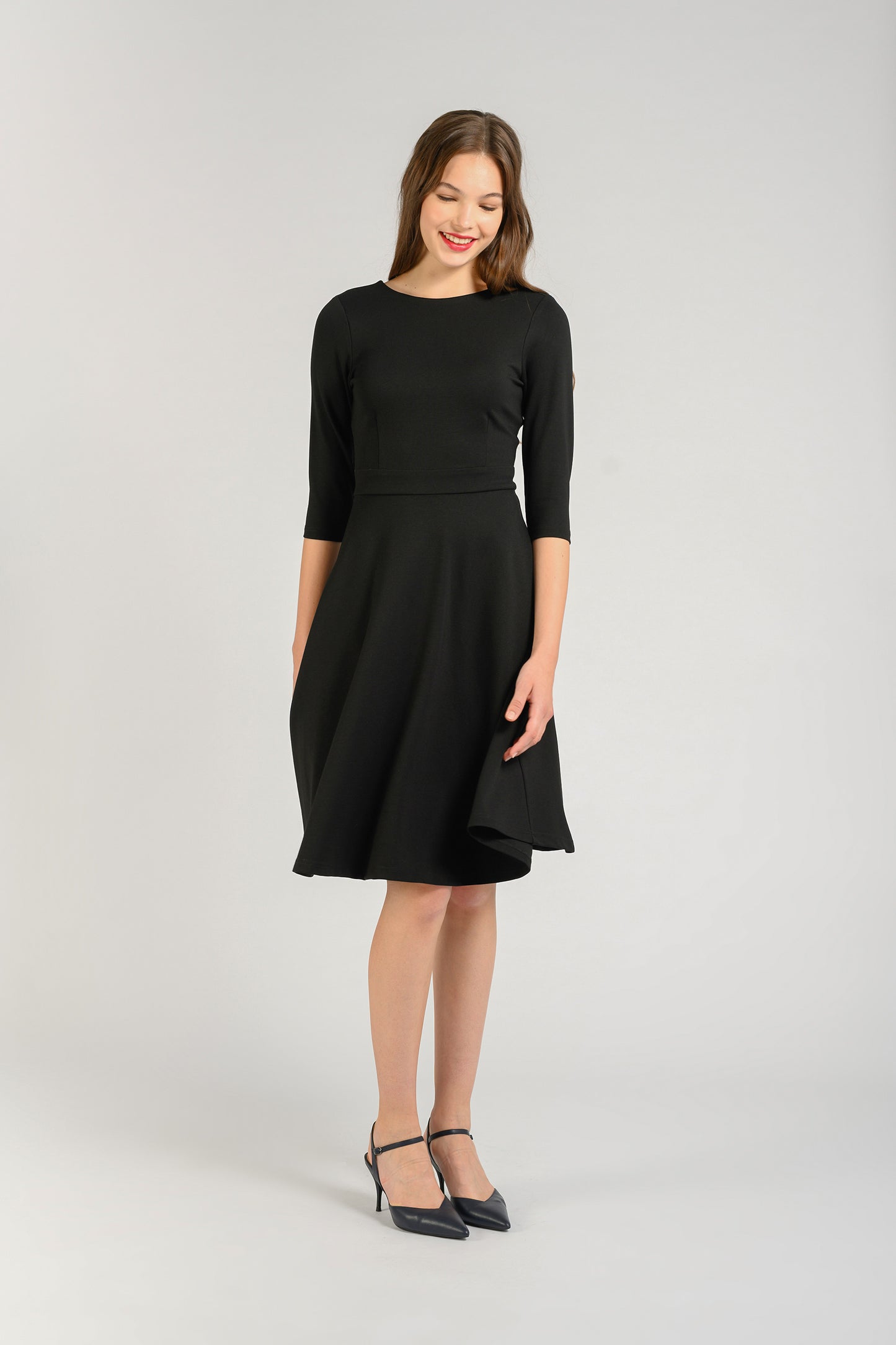 Fit And Flare Dress - Black