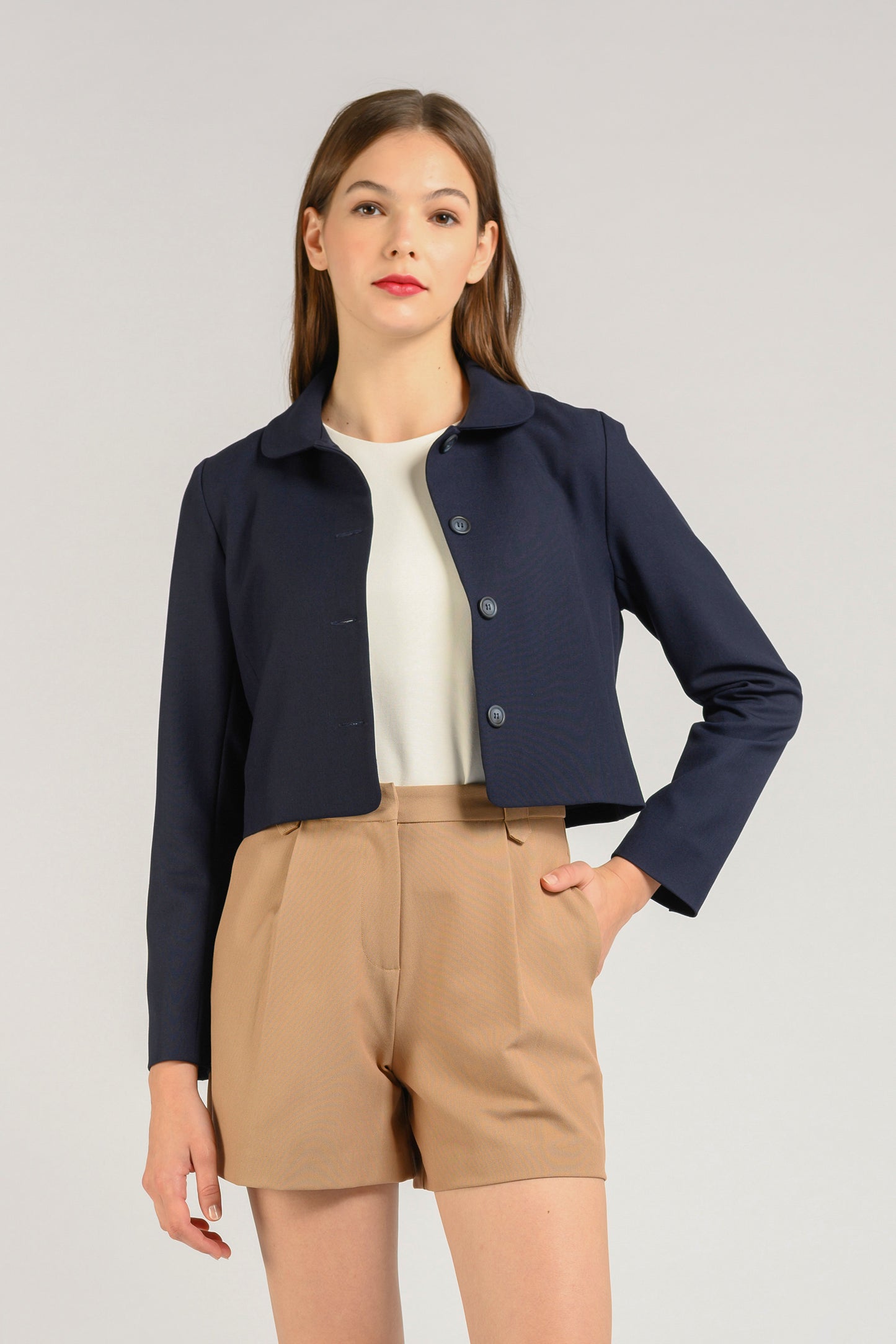 Collared Jacket - Navy