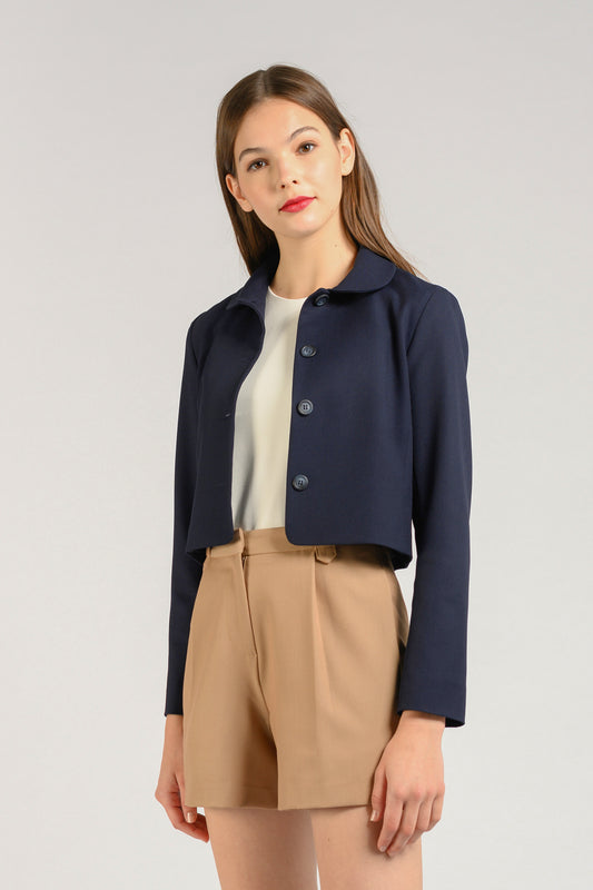 Collared Jacket - Navy