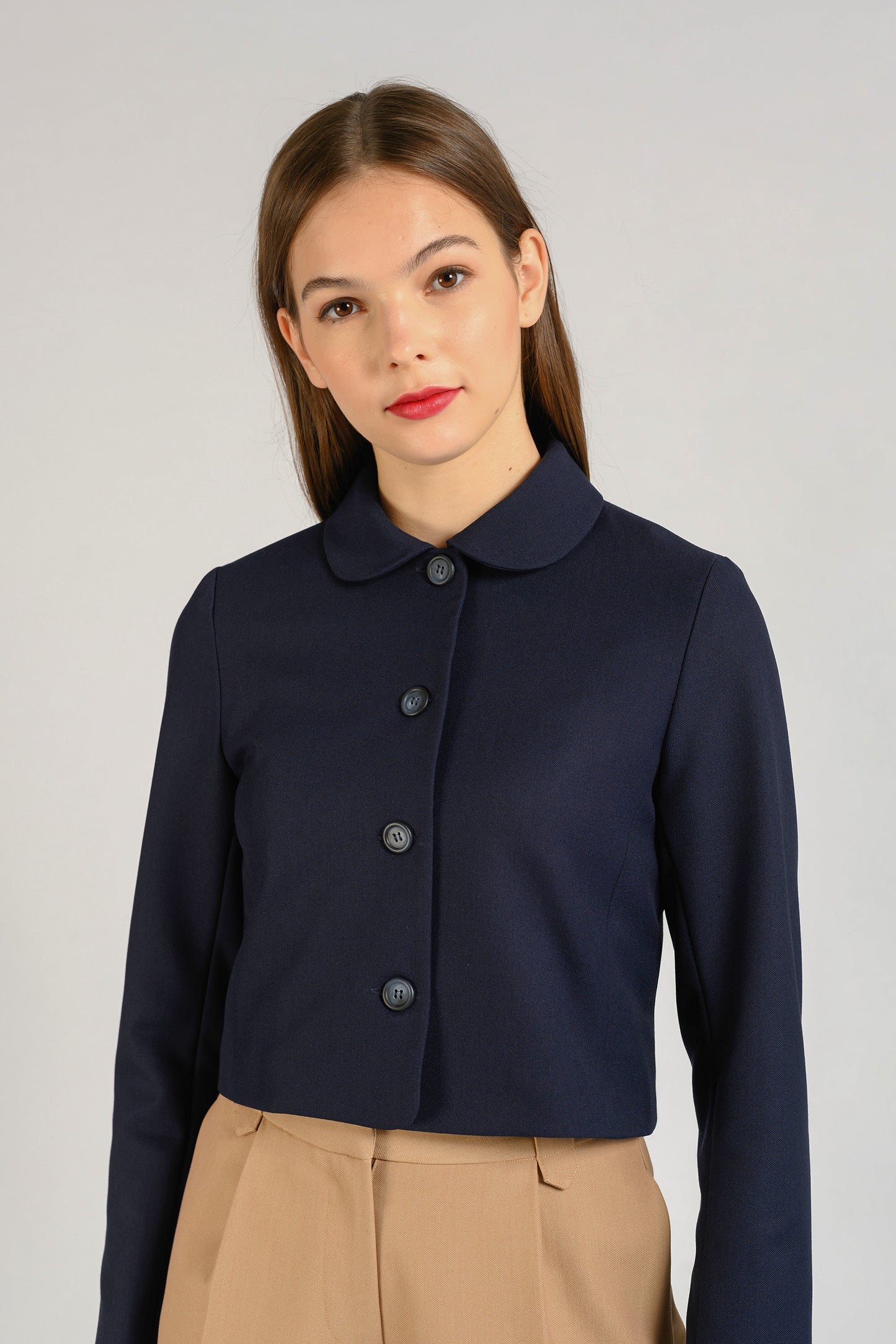 Collared Jacket - Navy