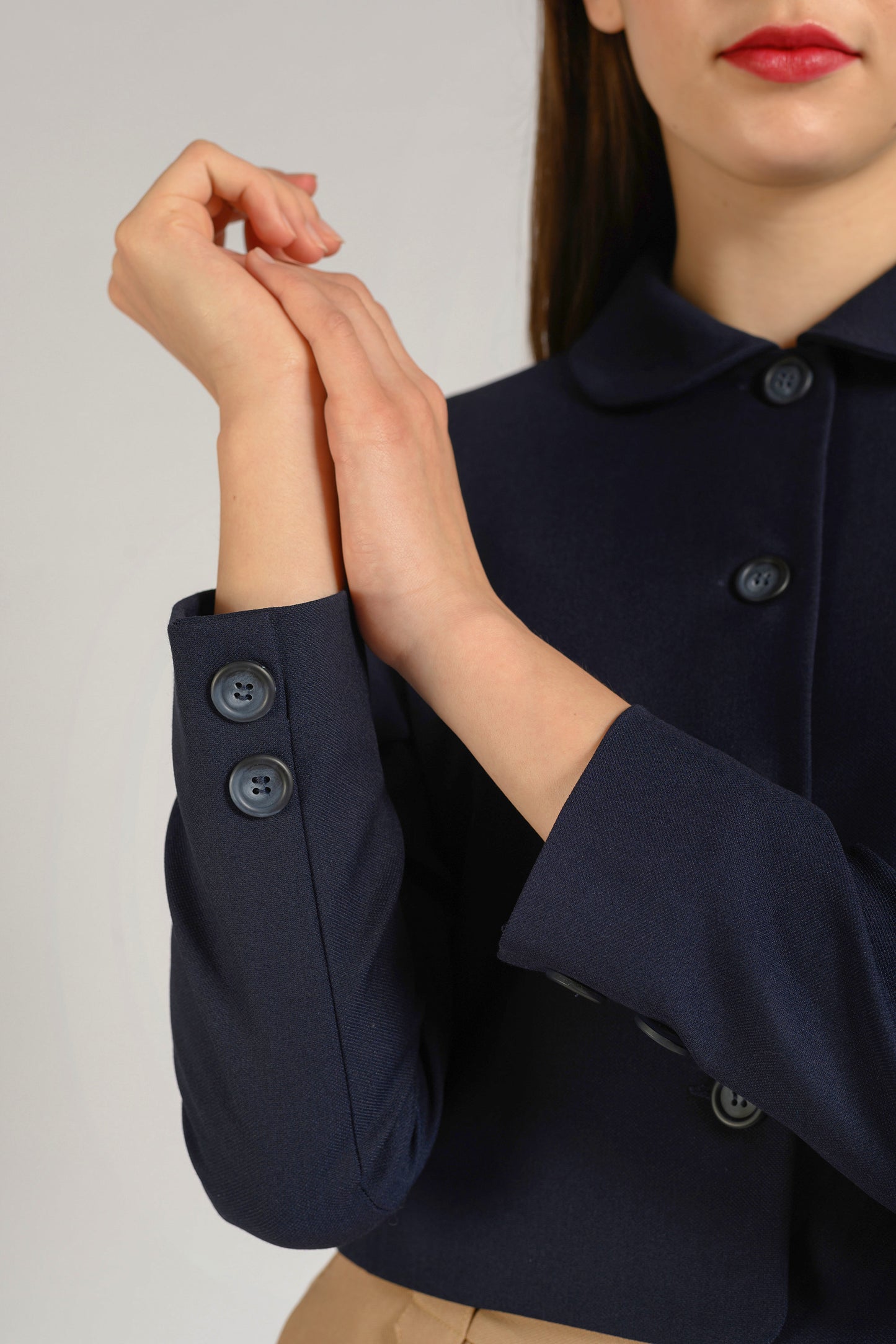Collared Jacket - Navy