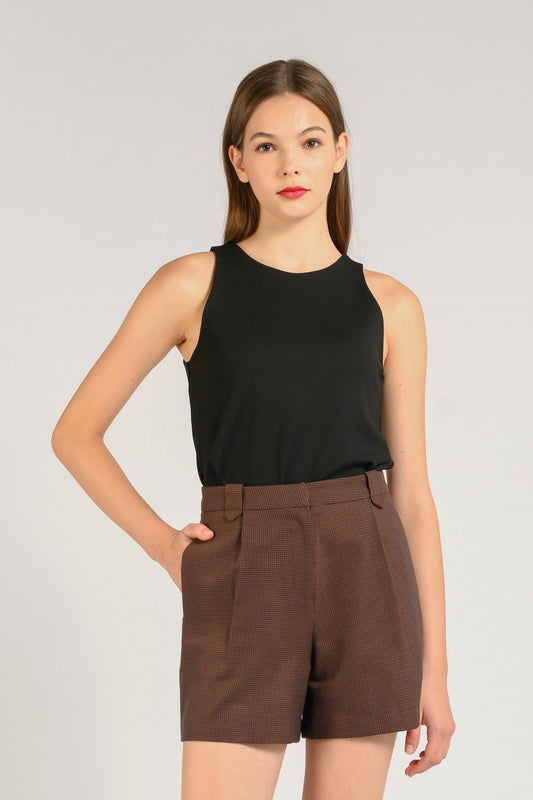 Round-Neck Top - Black