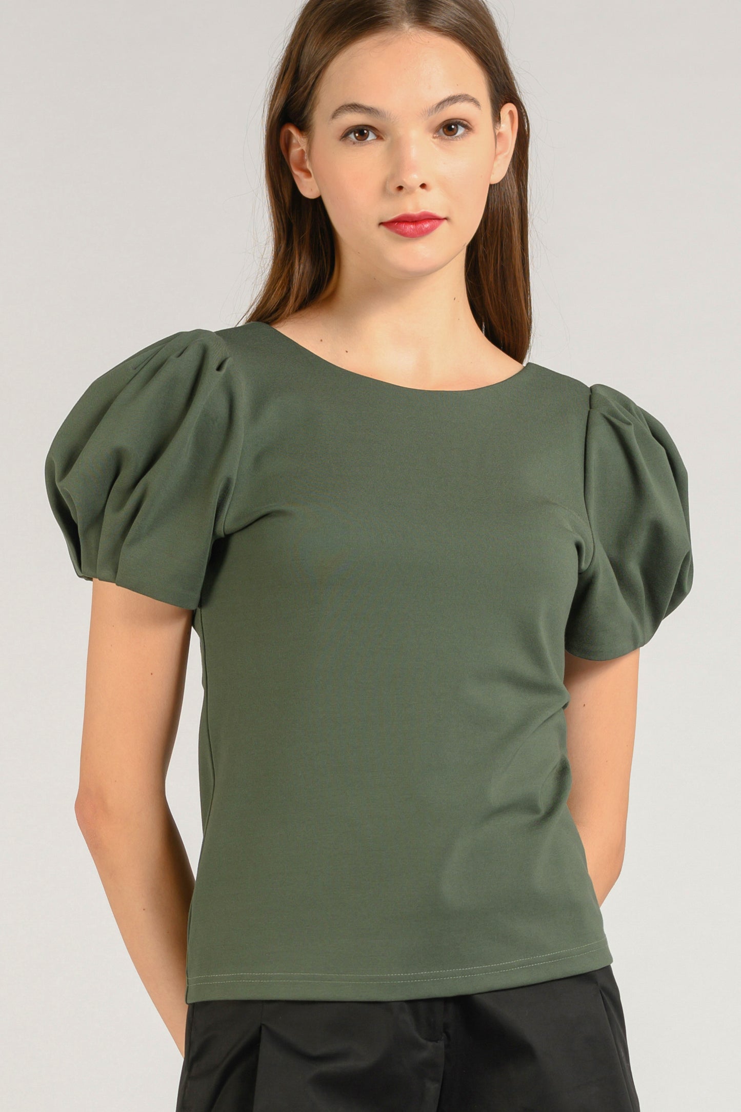 Puffed Sleeve Top - Pine