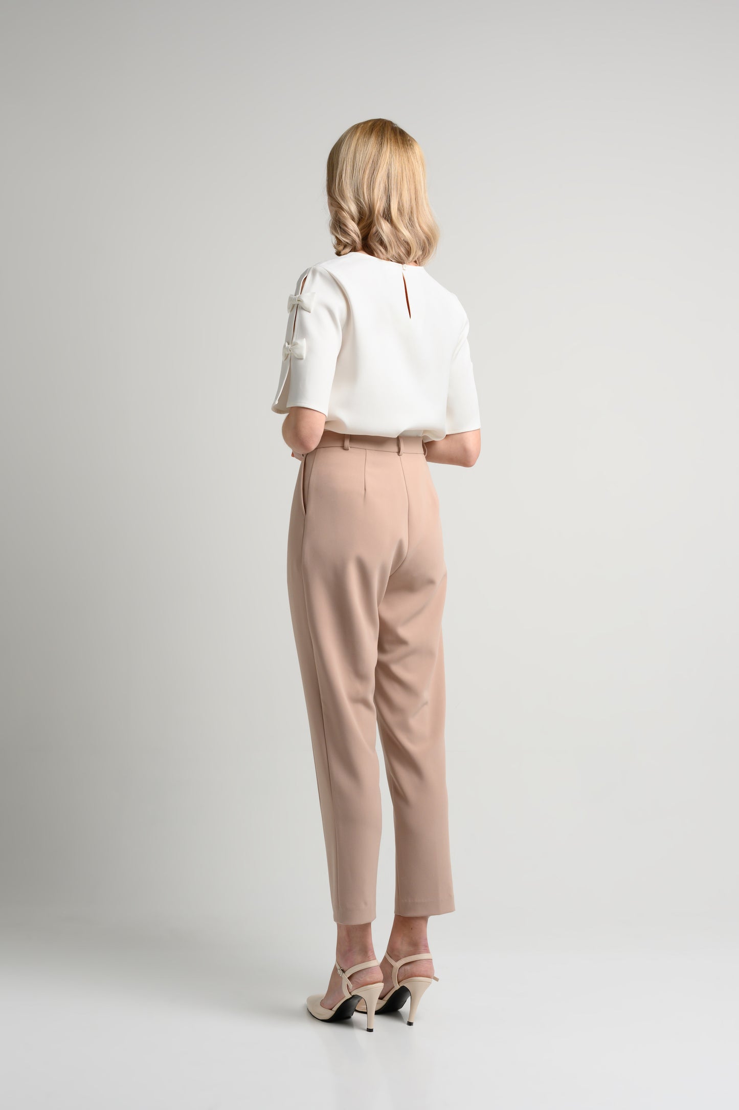 Rosylee Petite Bow Sleeve Blouse - White 4