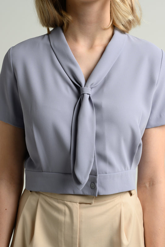 Rosylee Sailor Collar Crop Blouse - Lavender 5