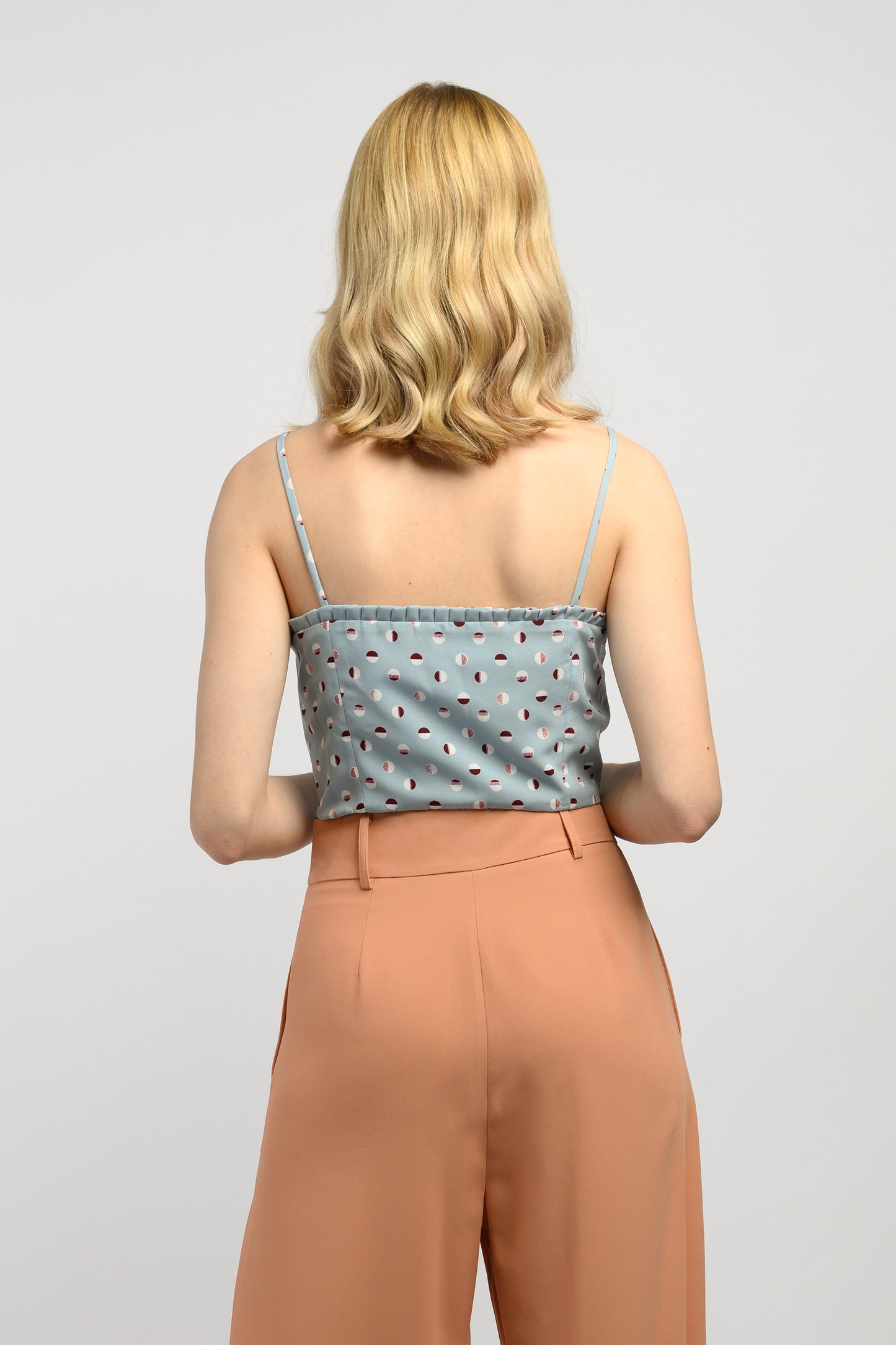 Printed Crop Top - Blue