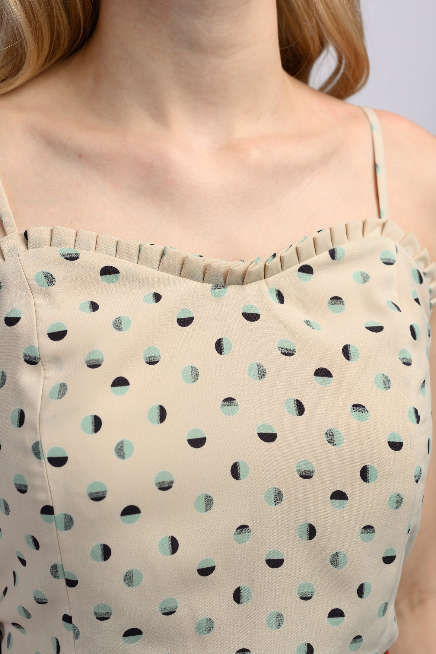 Printed Crop Top - Cream