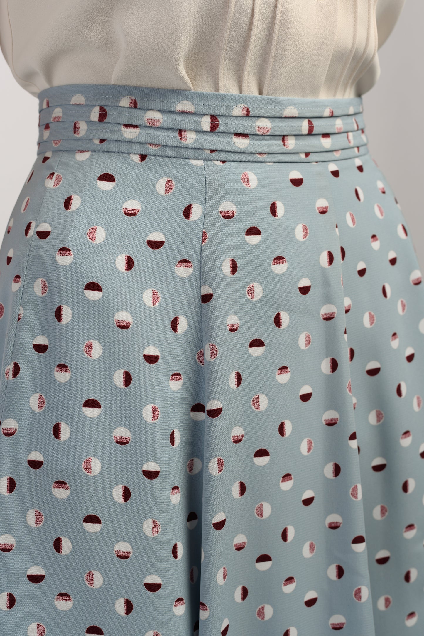 Printed Midi Skirt - Blue