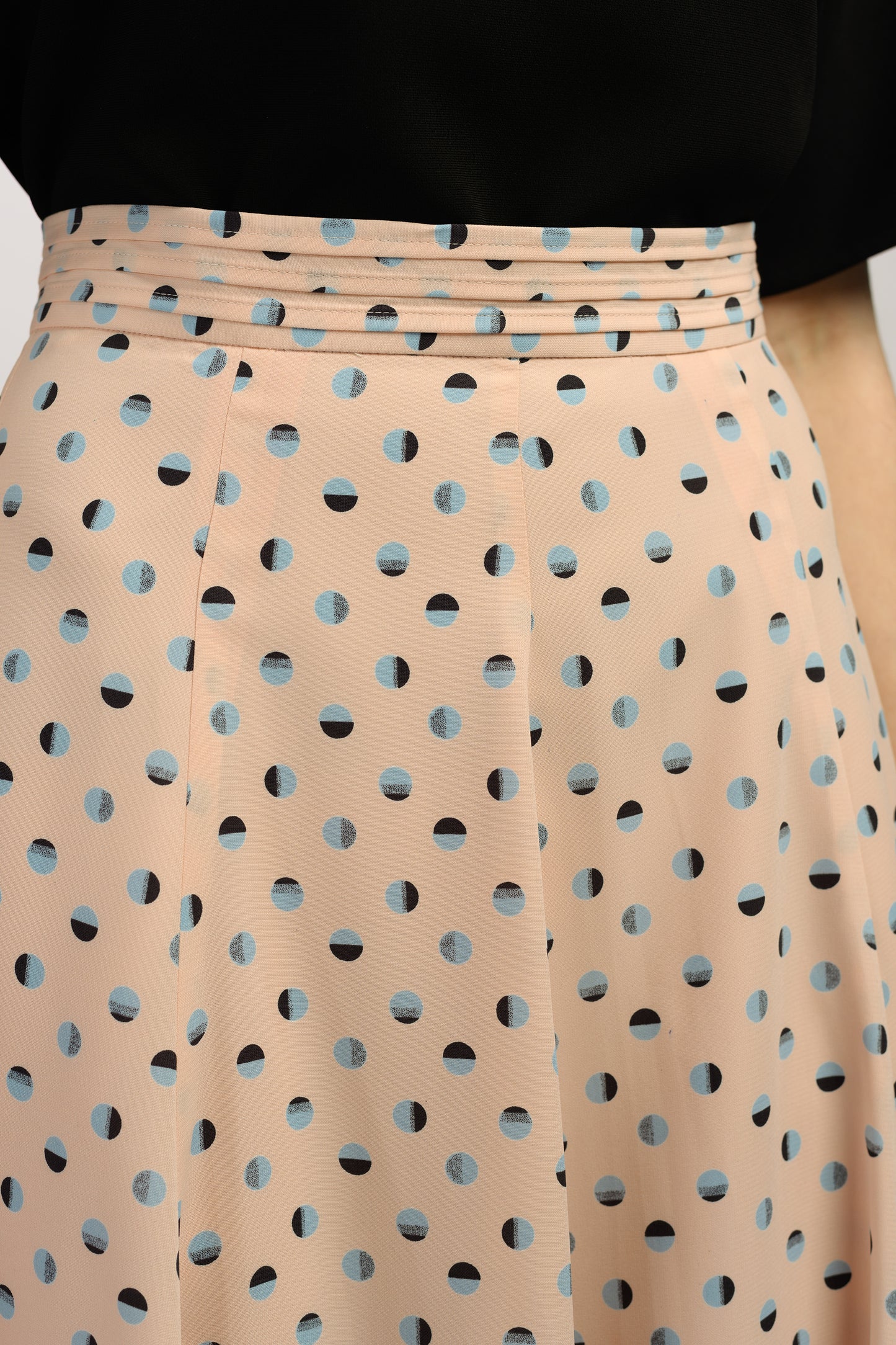 Printed Midi Skirt - Peach