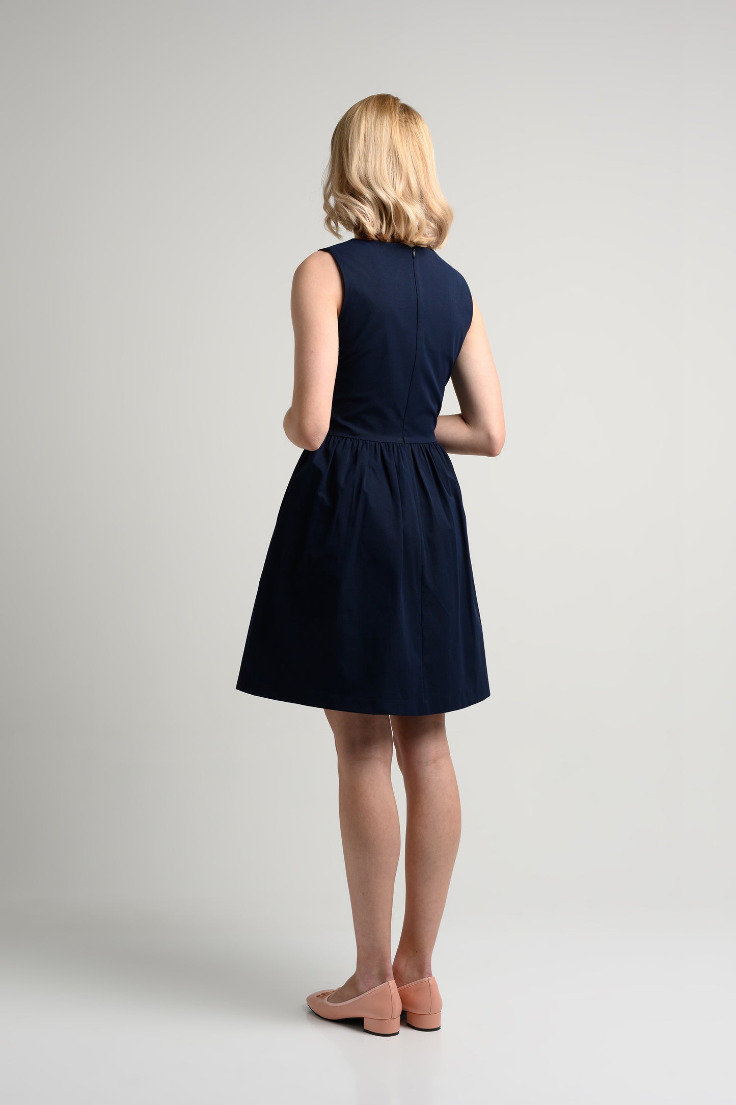 Rosylee Bow Sash Dress - Navy 3