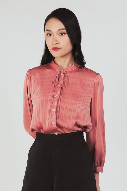 Tie Ribbon Blouse - Mauve