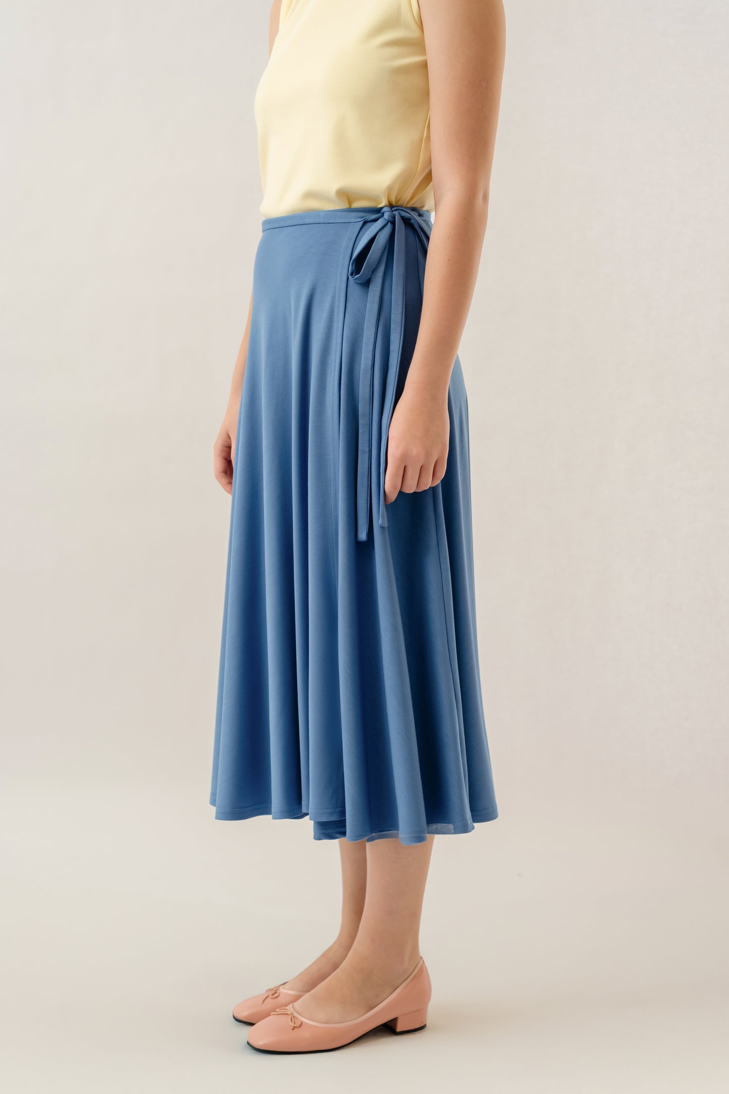 Bamboo Wrap Skirt - Sky