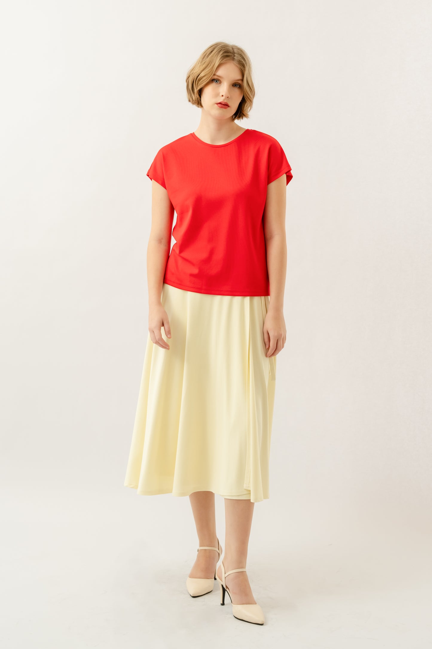 Cap Sleeve Top - Crimson