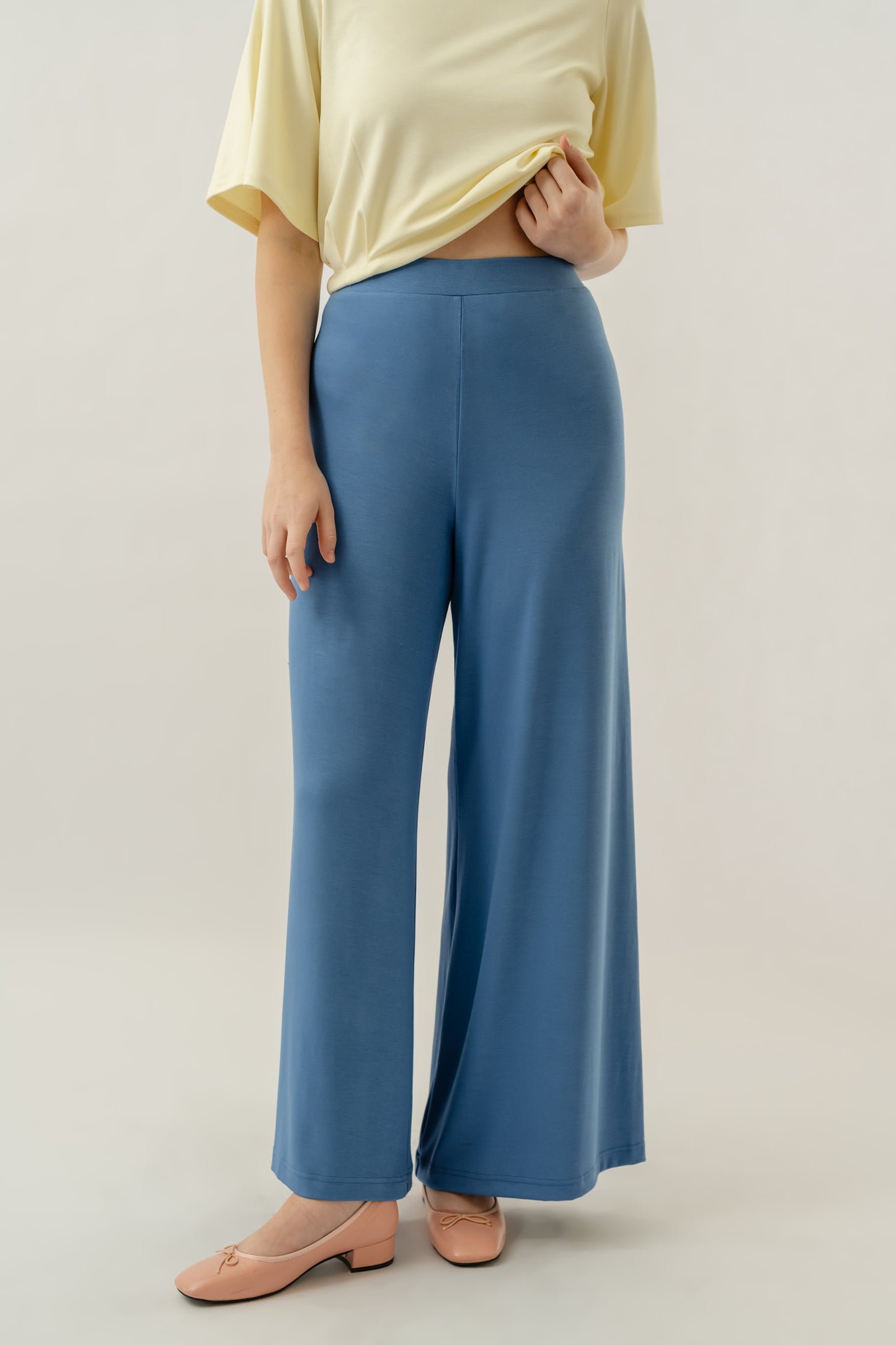 Bamboo Flare Pants - Sky