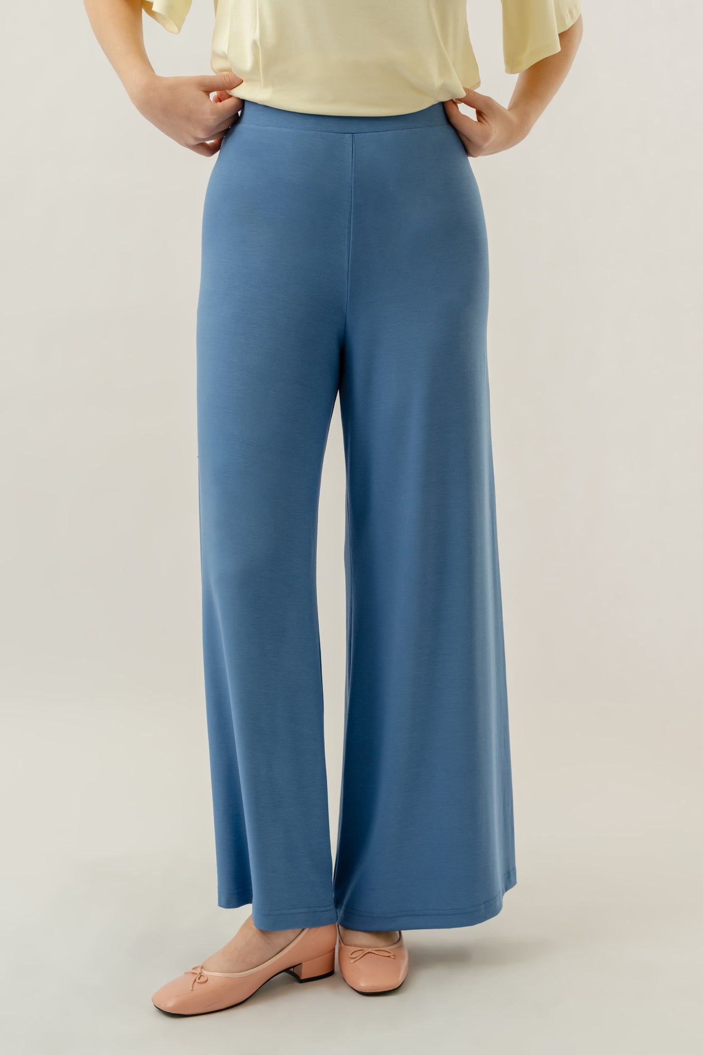 Bamboo Flare Pants - Sky