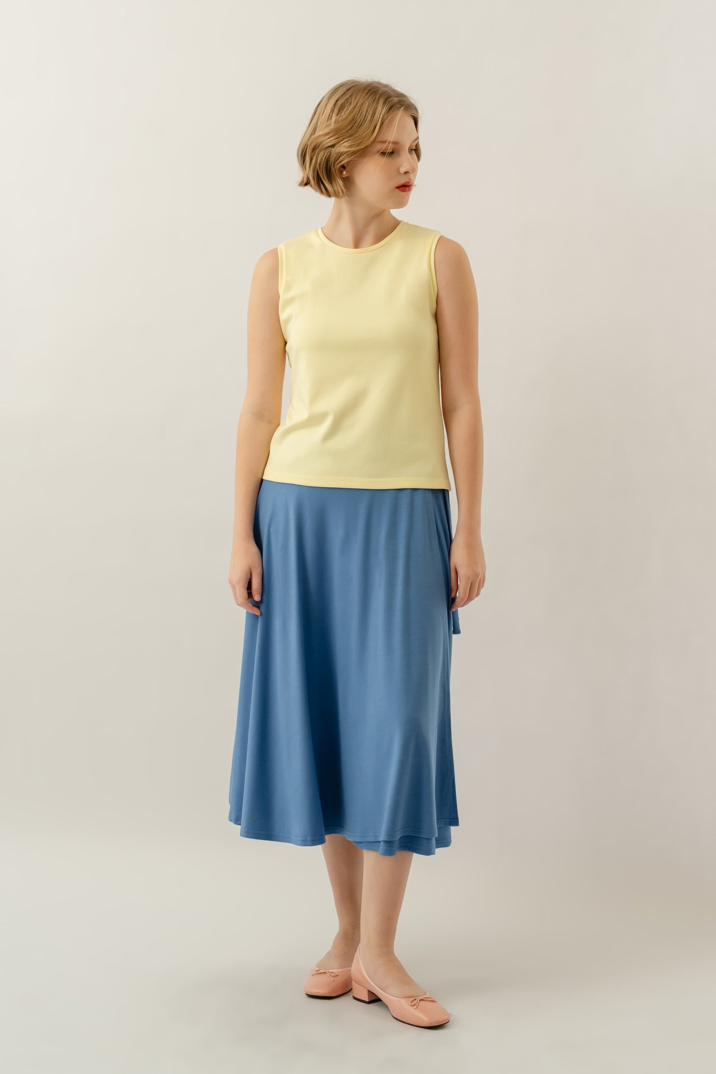 Bamboo Wrap Skirt - Sky