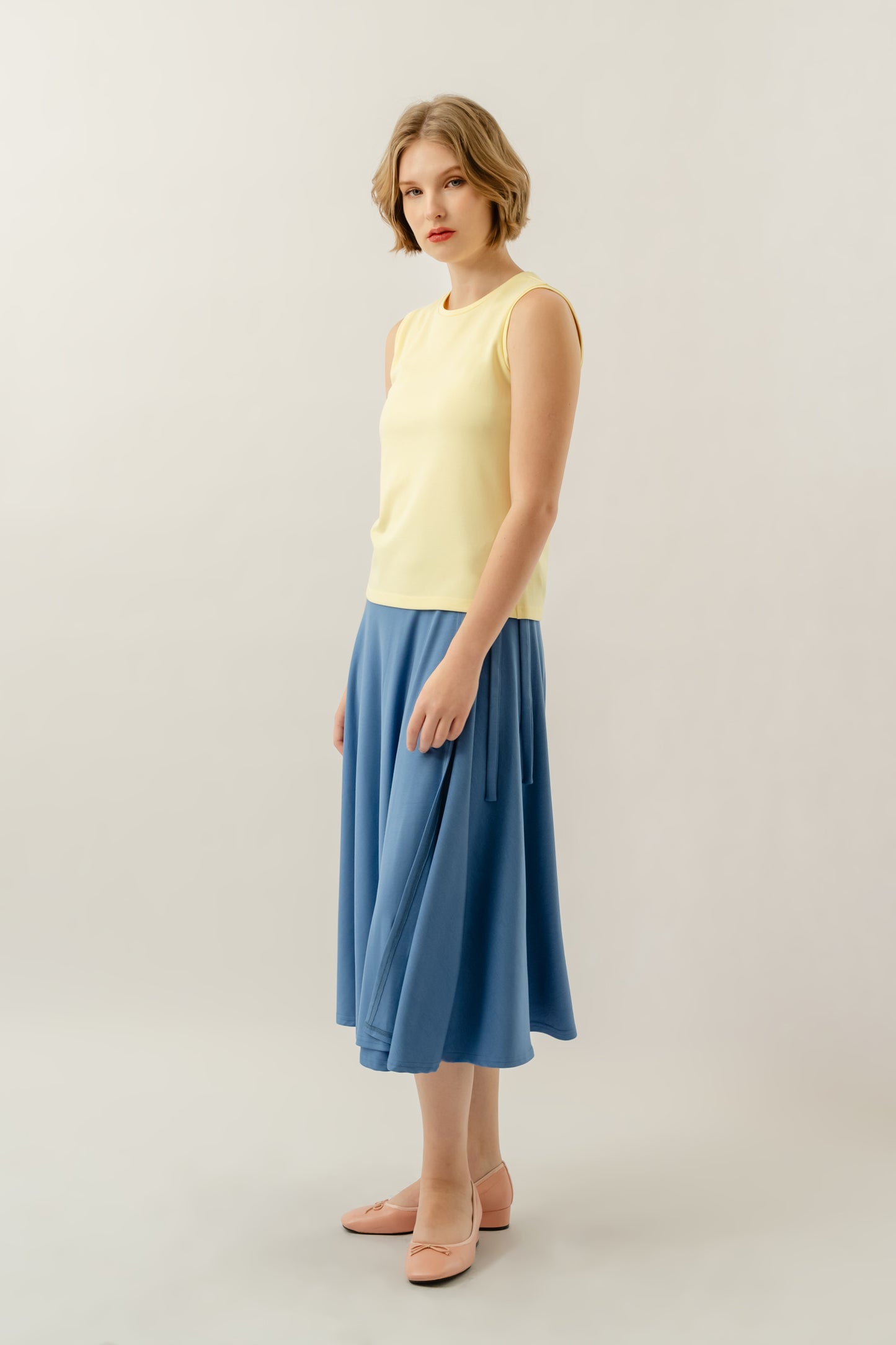 Bamboo Wrap Skirt - Sky