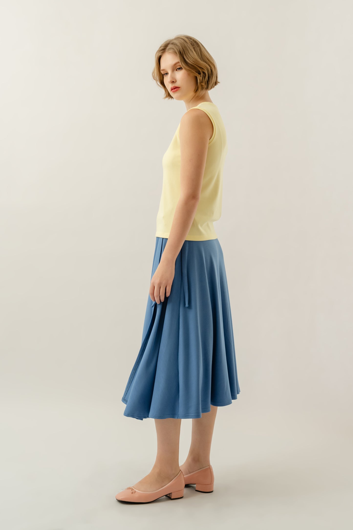 Bamboo Wrap Skirt - Sky