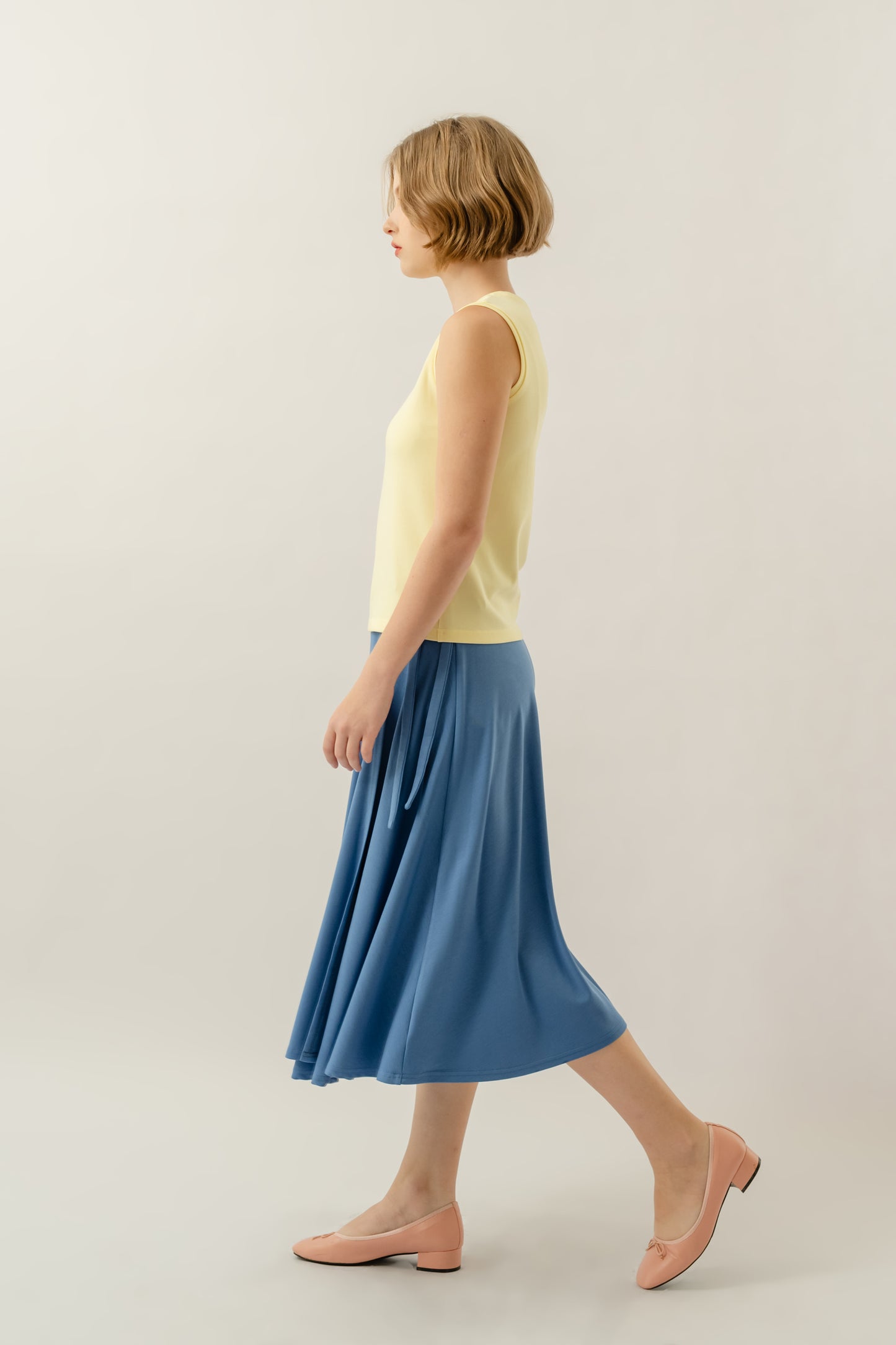 Bamboo Wrap Skirt - Sky