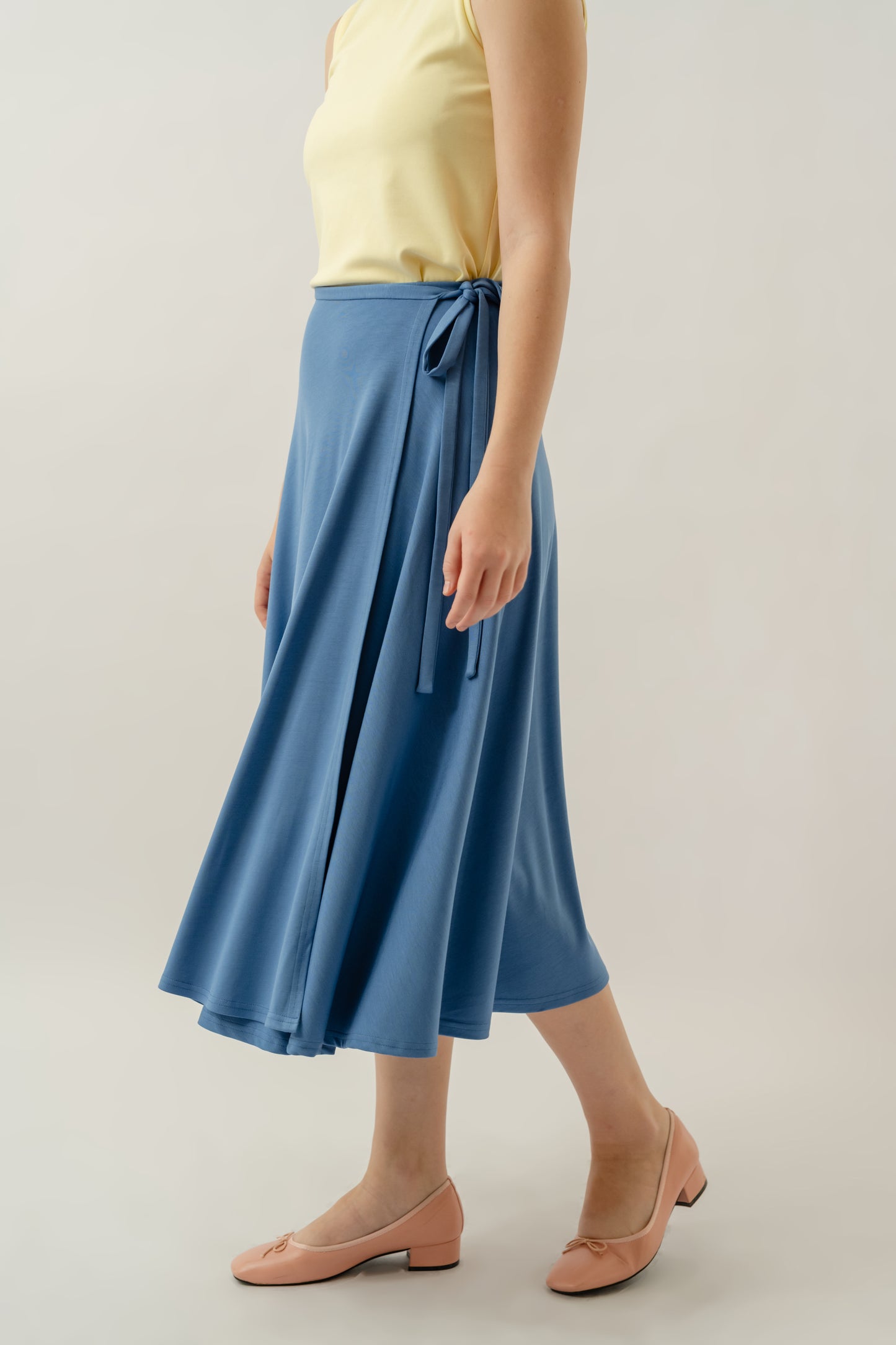 Bamboo Wrap Skirt - Sky