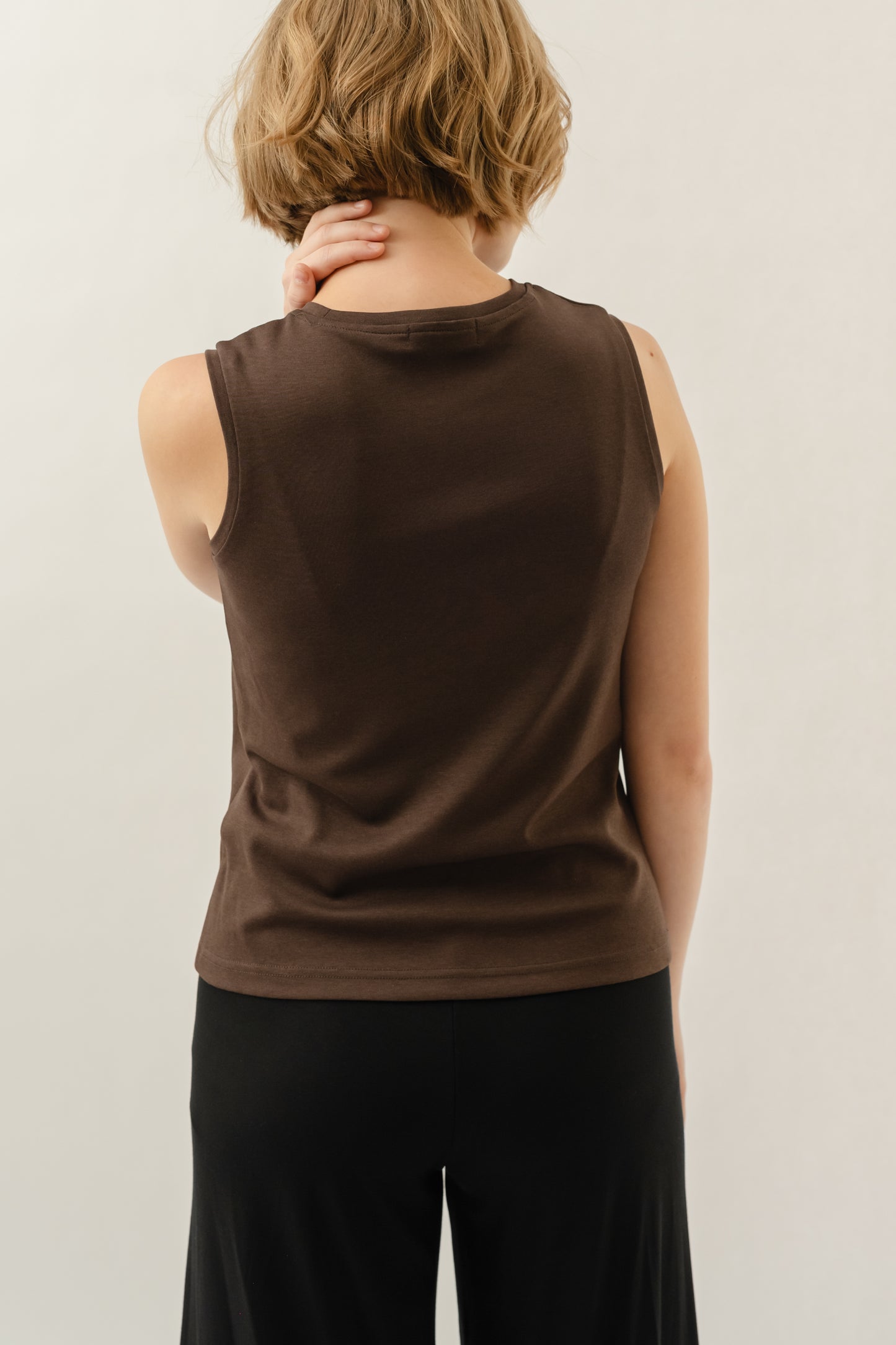 Sleeveless Top - Chocolate