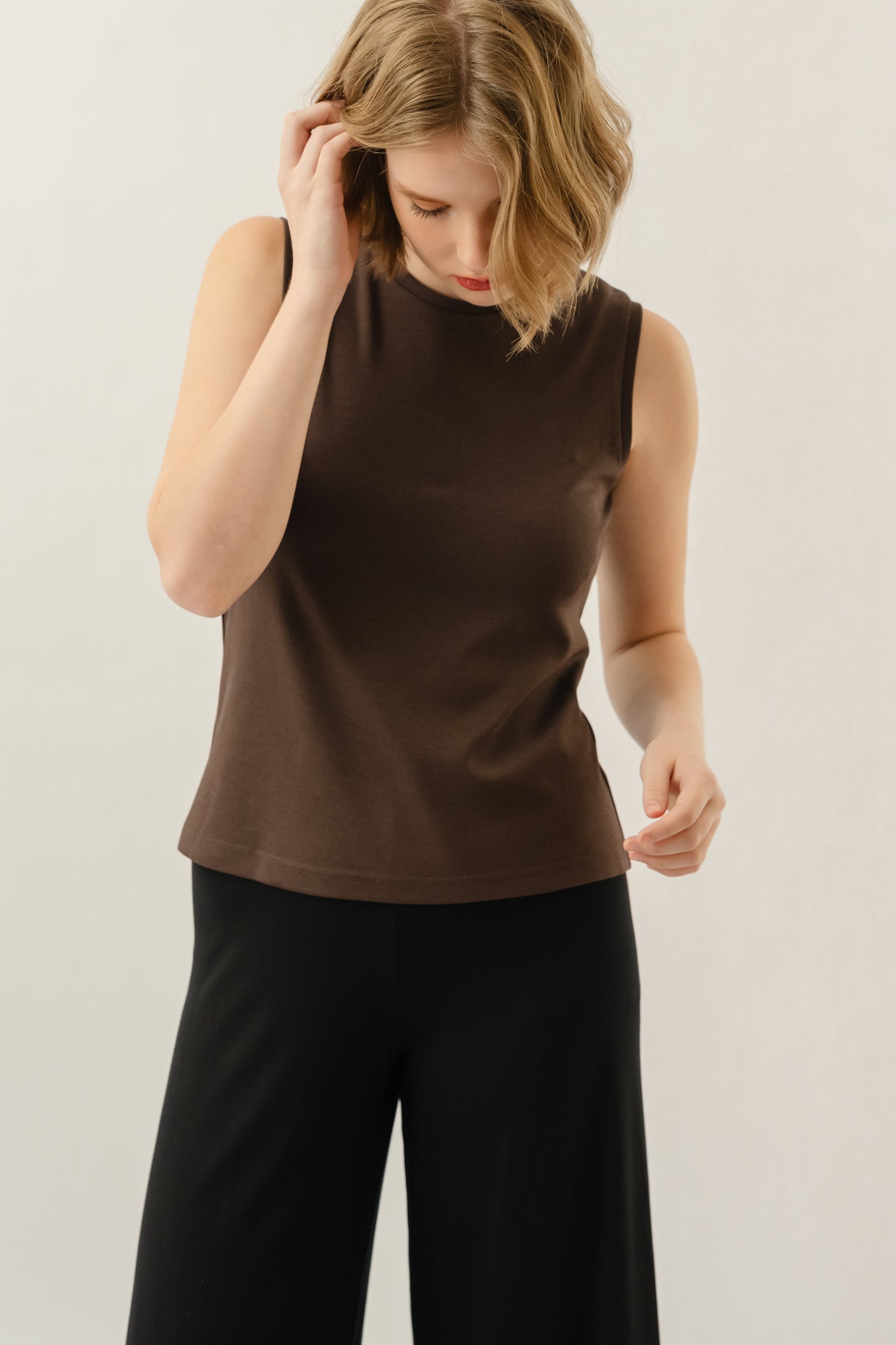 Sleeveless Top - Chocolate