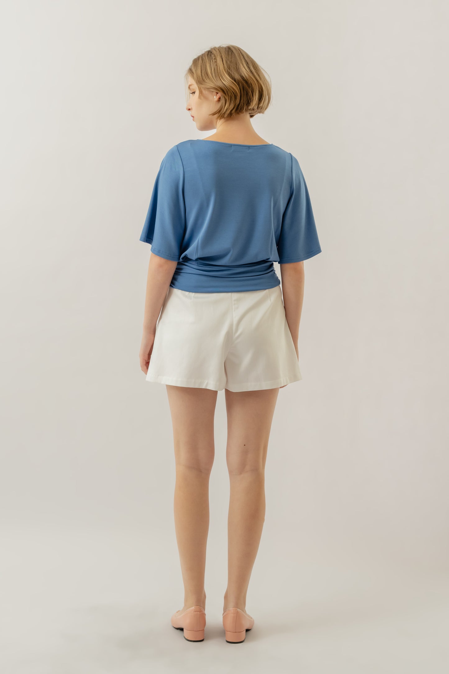 Bamboo Flutter Sleeve Top - Sky