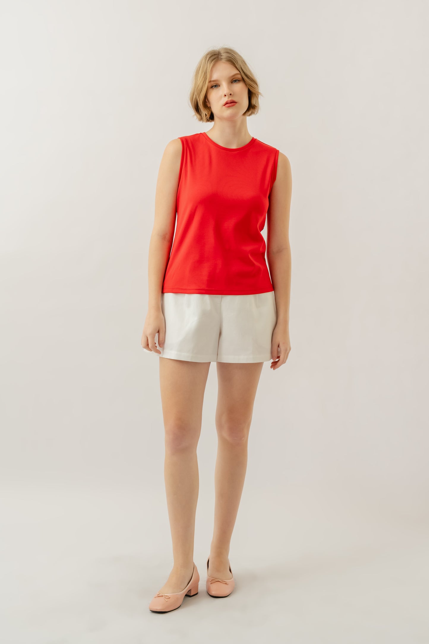 Sleeveless Top - Crimson