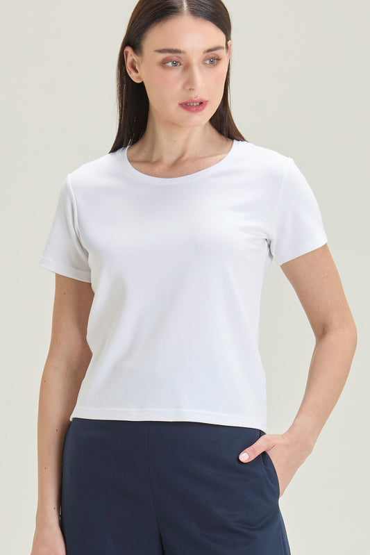 City Tee, Crew Neck - White