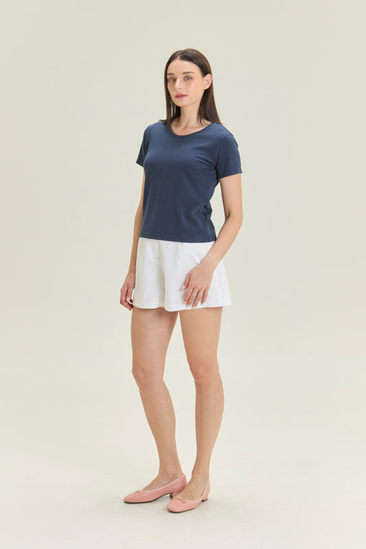 City Tee, Crew Neck - Navy