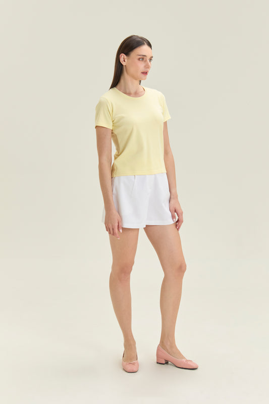 City Tee, Crew Neck - Butter