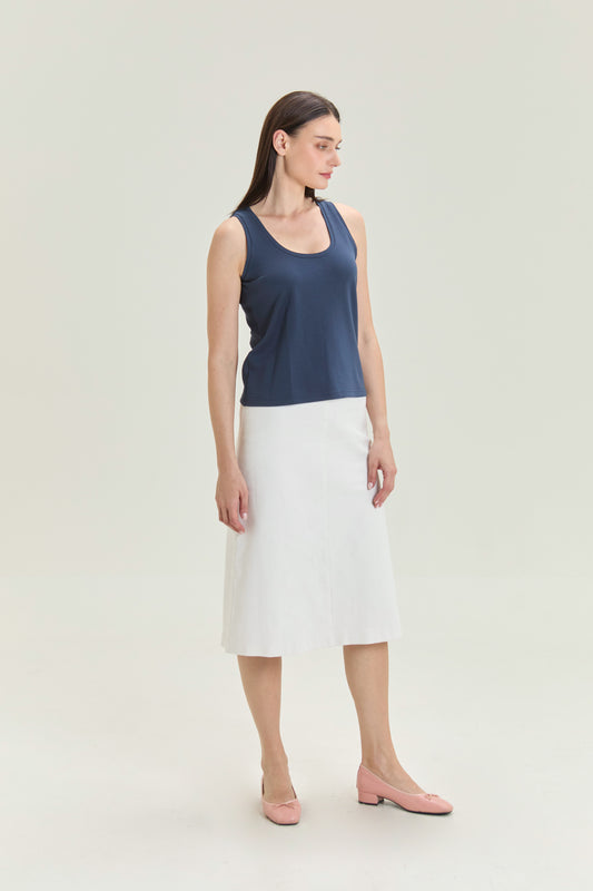 City Tank, Scoop Neck - Navy
