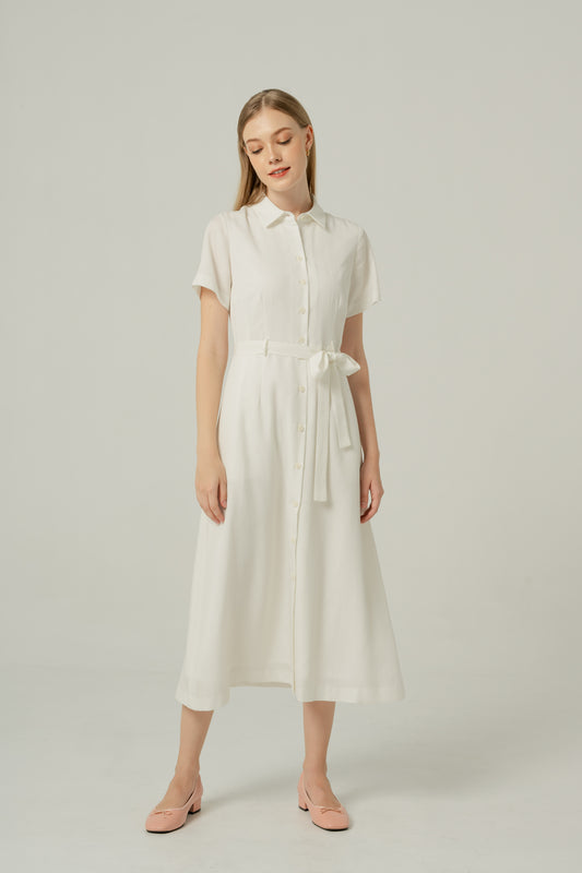 Classic Shirt Dress - Ivory