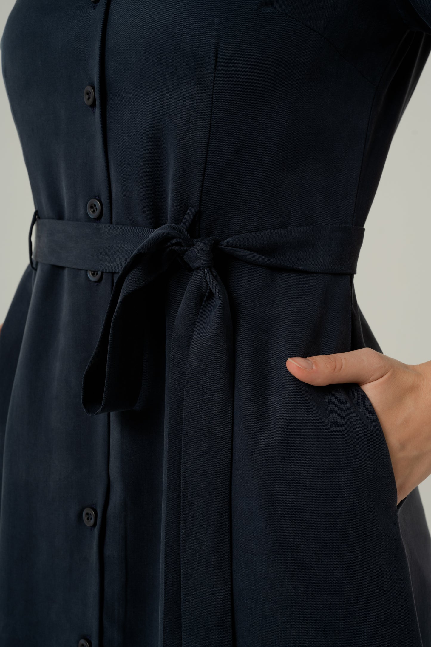 Classic Shirt Dress - Navy