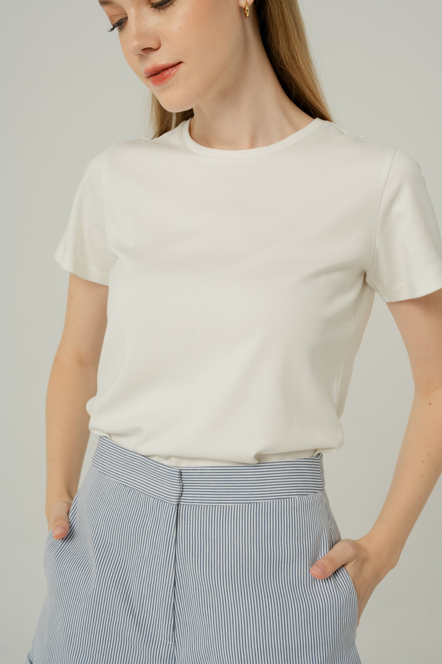 Crew Neck Top - Ivory